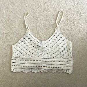 Knit crochet top